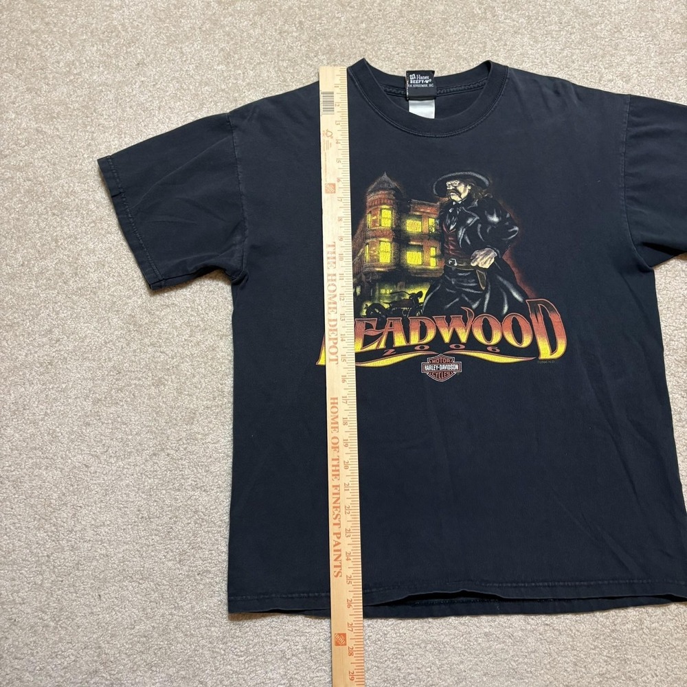 Vtg Harley-Davidson Shirt Mens Large‎ Black Deadwood Black Hills Rally 2006 SD - Picture 8 of 10